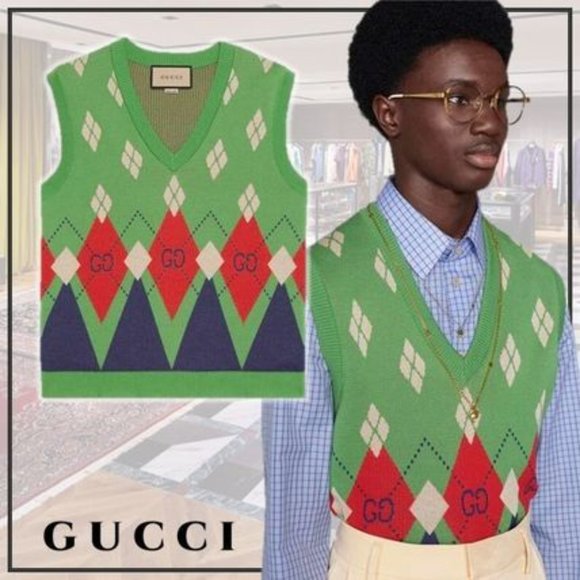 Gucci Agyle Knit Sweater Vest - Picture 16 of 16